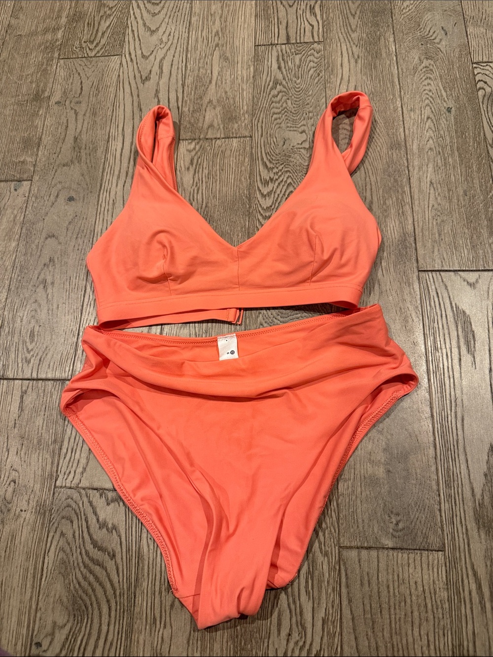 Lulelemon Women's Two-Piece High-Waist Bikini Set - Coral (worn 3x)